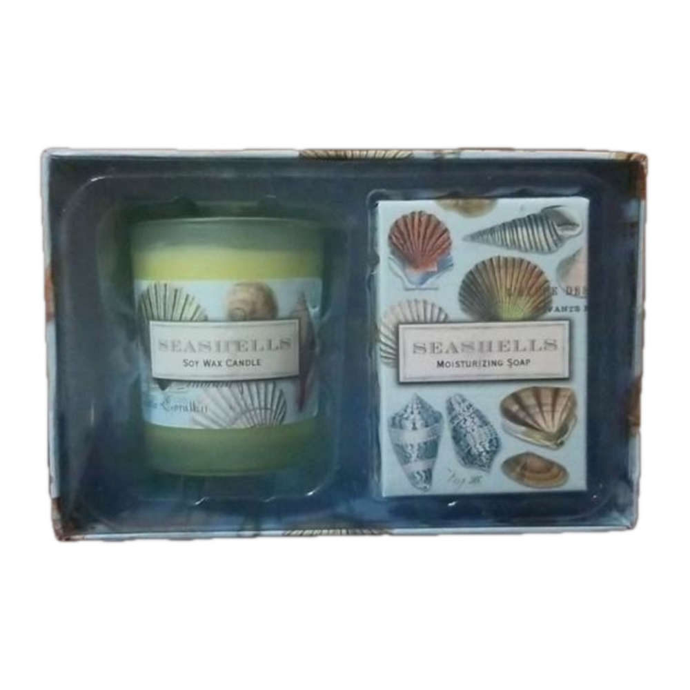 Michel Design Works - Seashells Candle and Moisturizing Soap 2.1 Oz Set